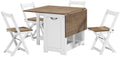 Greenheart Furniture (UK & Ireland) Butterfly dining set with 4 folding chairs (Pine & White Santos)