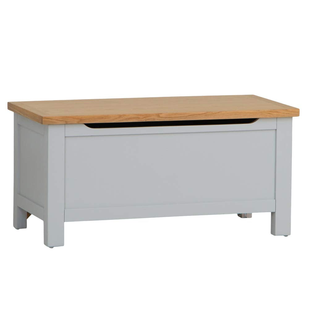 The Furniture Outlet Salisbury Grey Painted Oak Blanket Box