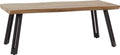 AT T Quebec Wave Edge Coffee Table Living Room Medium Oak Effect/Black