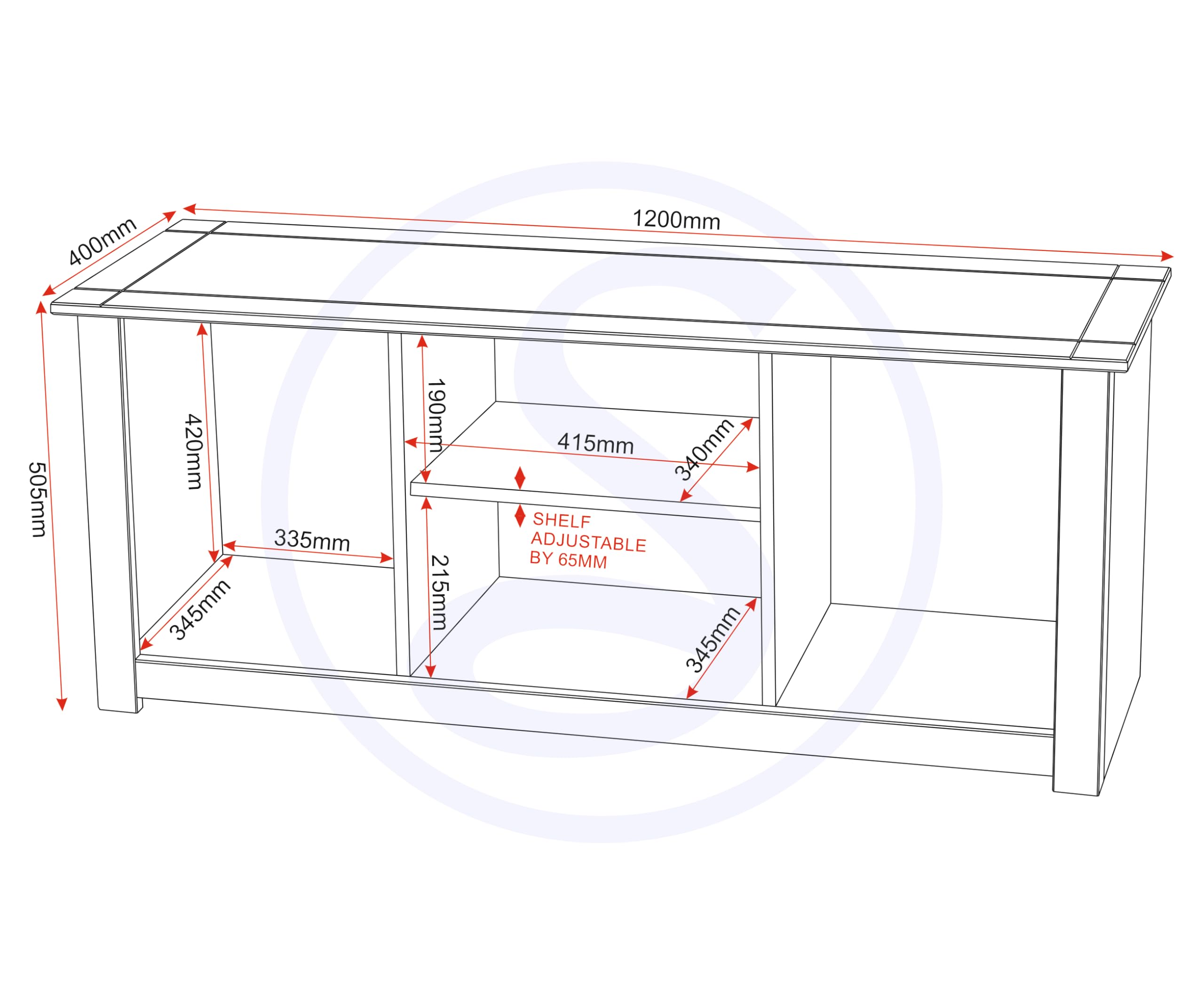Seconique Panama Flat Screen Tv Unit in Natural Wax