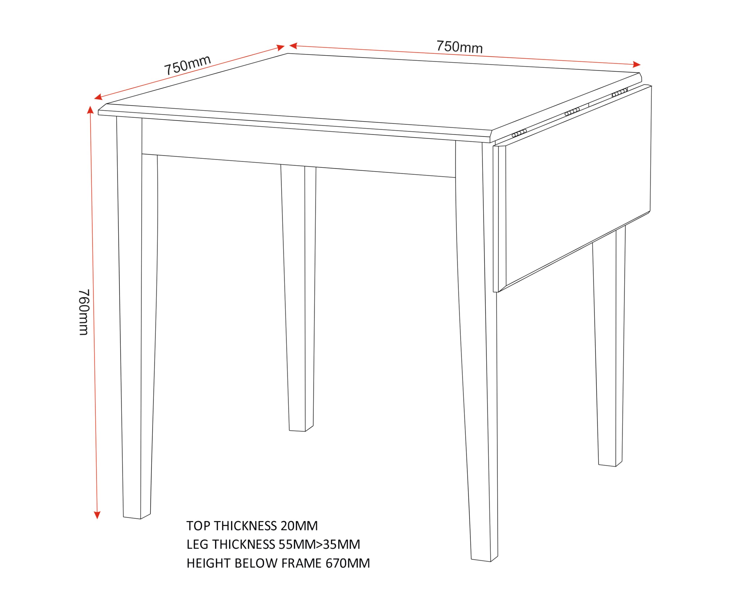 Seconique Vienna Drop Leaf Dining Set