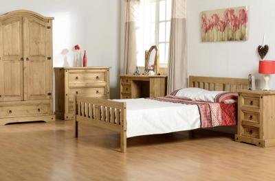 one stop furniture online Corona Mexican Pine 4 Draw Dressing Table
