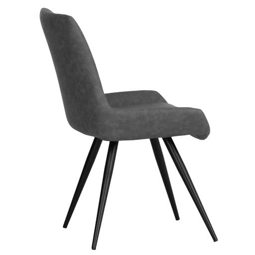 The Furniture Outlet Industrial Grey Honeycomb Pattern Dining Chair