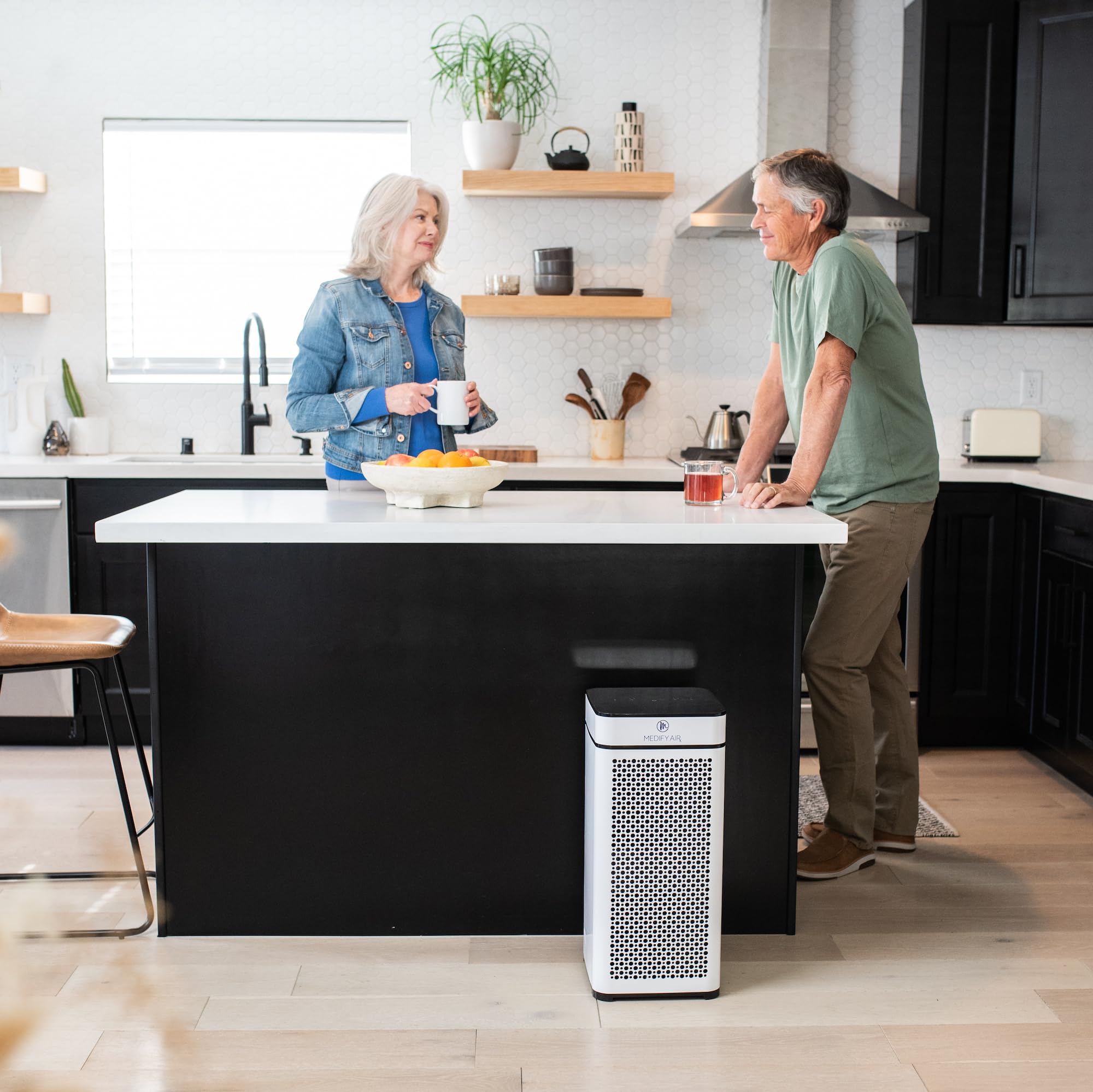 Medify Air MA-40-W2 V2.0 Air Purifier with H13 HEPA filter - a higher grade of HEPA for 840 Sq. Ft. Air Purifier, 99.9% | Modern Design - White (2-Pack)