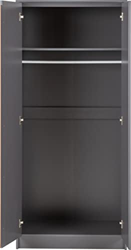 Seconique Malvern 2 Door Wardrobe in Grey