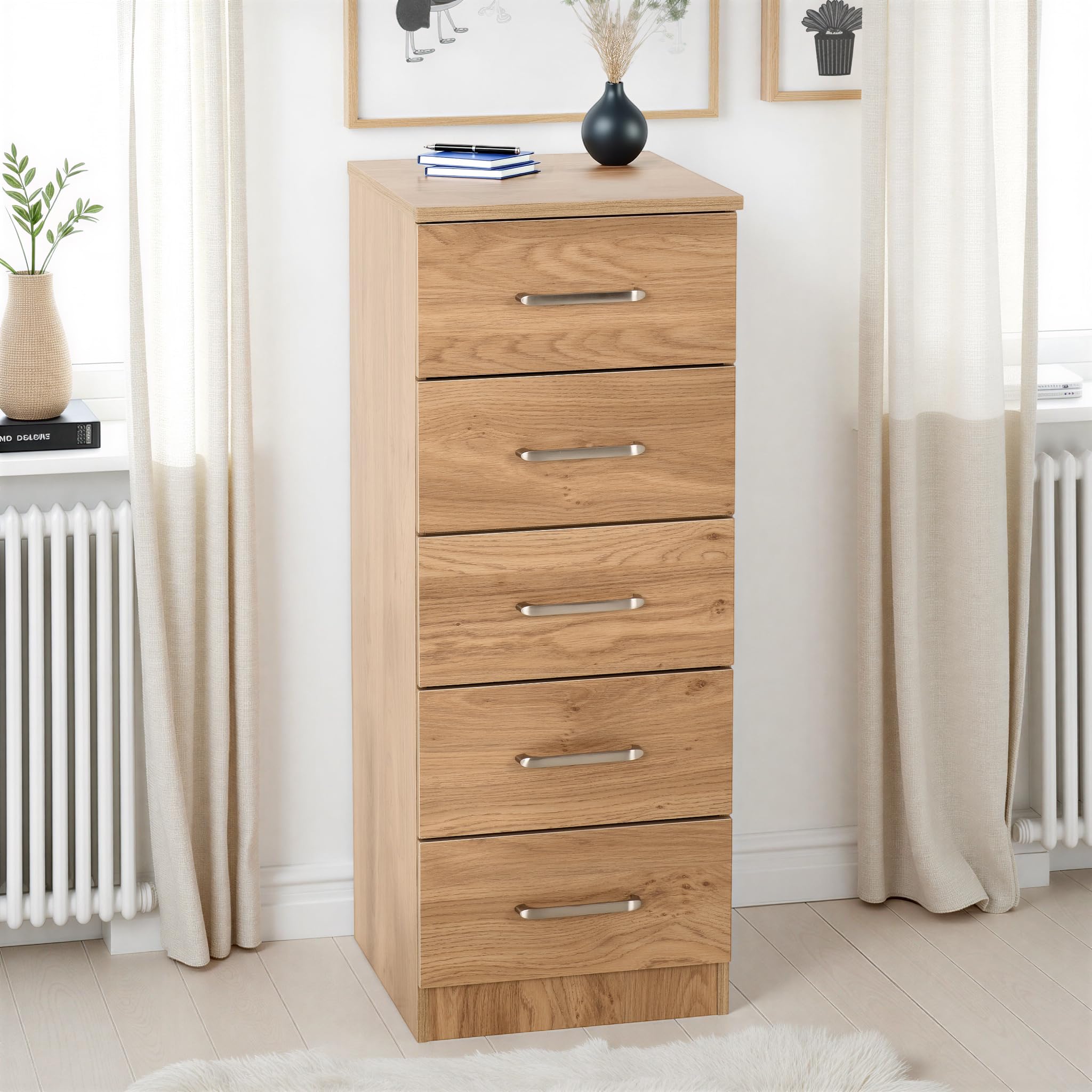 Seconique Dakota 5 Drawer Narrow Chest