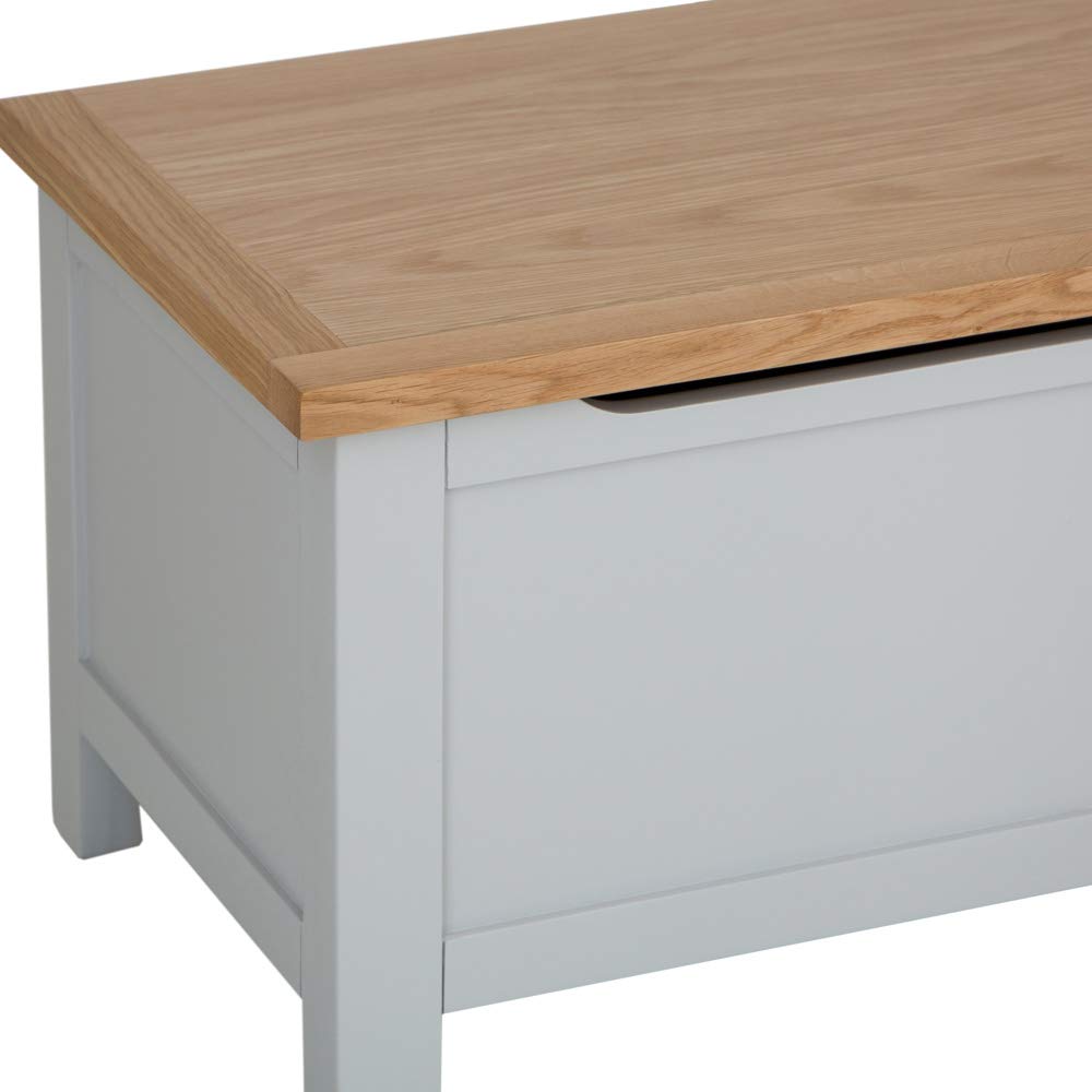 The Furniture Outlet Salisbury Grey Painted Oak Blanket Box