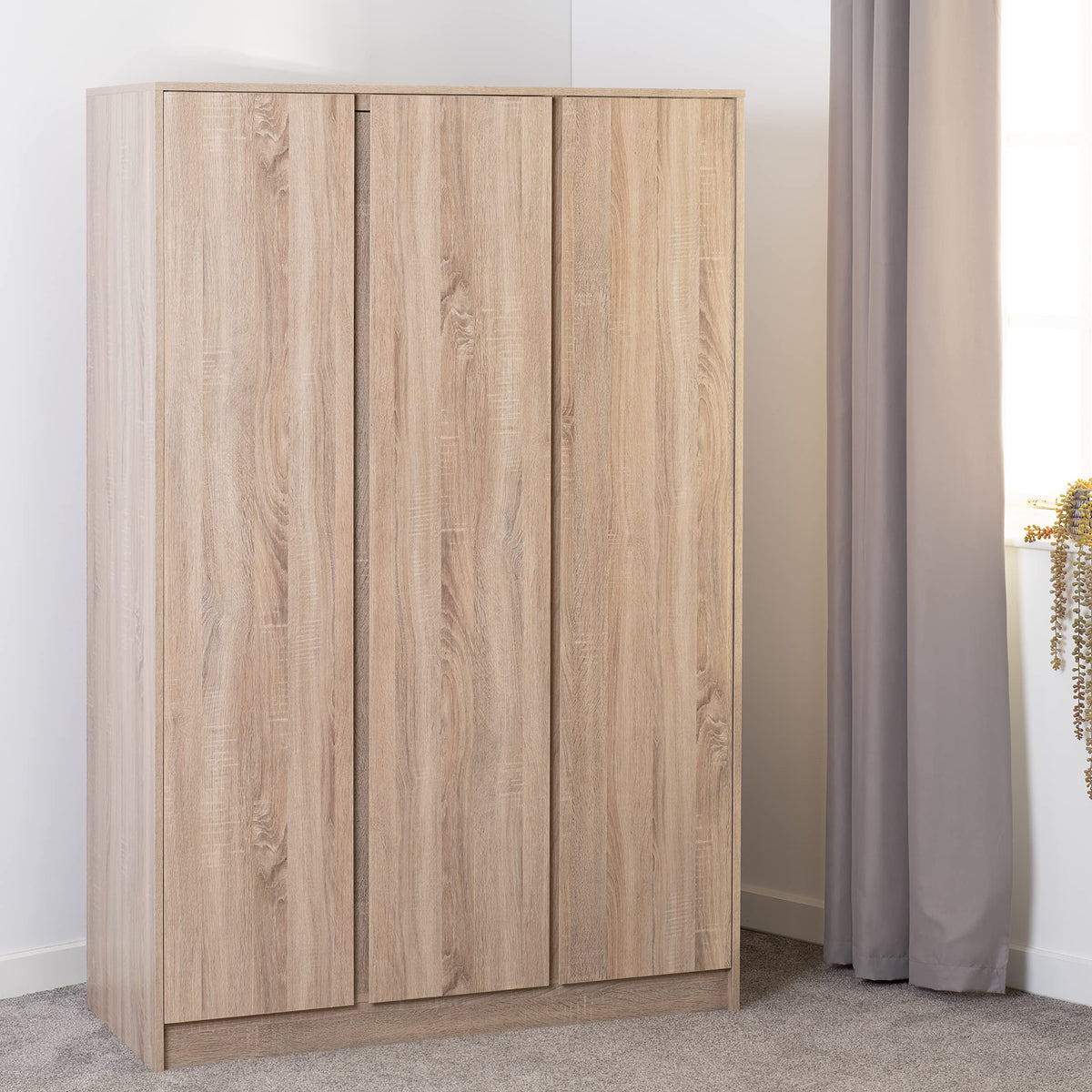 Seconique Malvern 3 Door Wardrobe in Sonoma Oak Effect