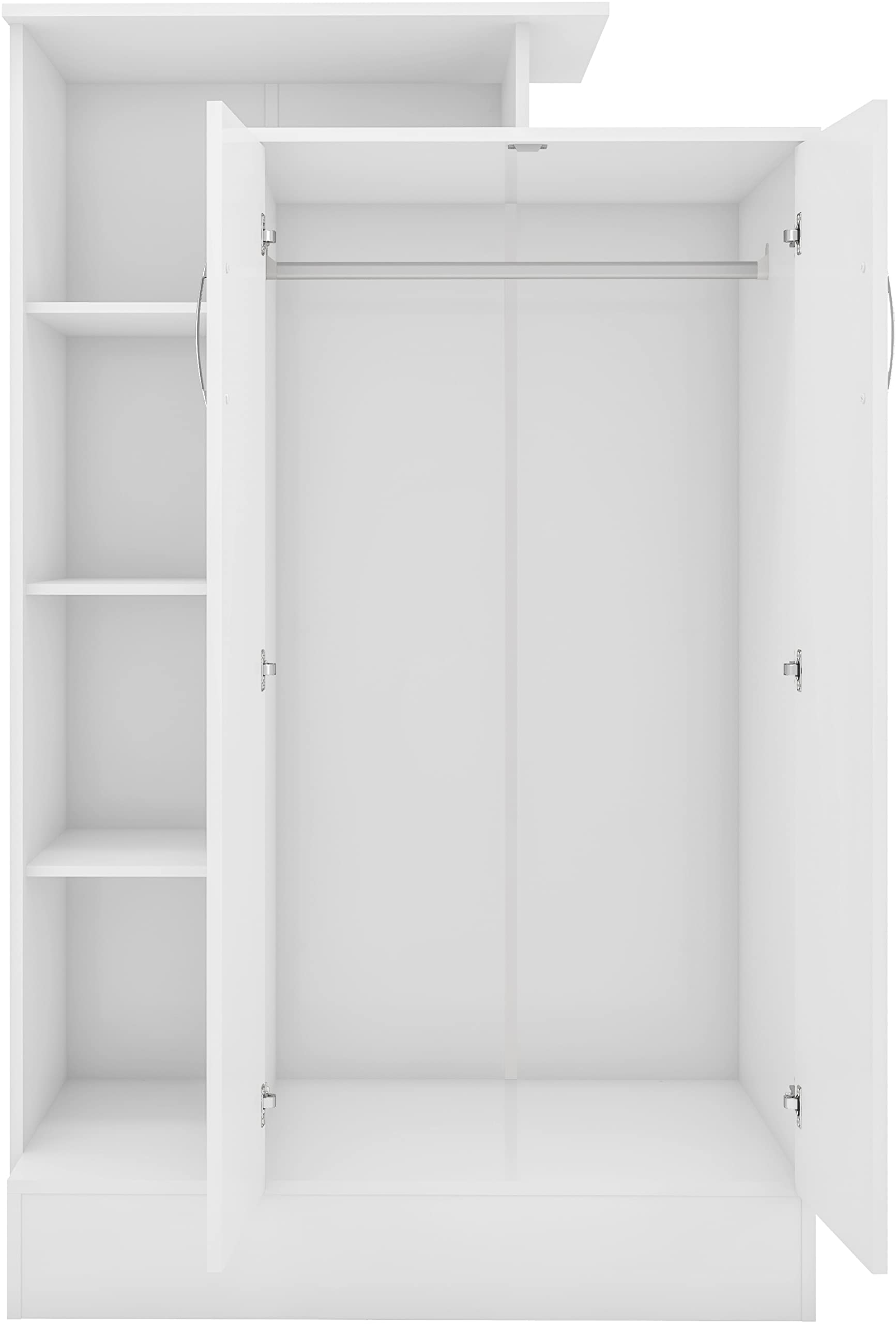 Seconique Ludlow 2 Door Wardrobe - White/Oak Lacquer