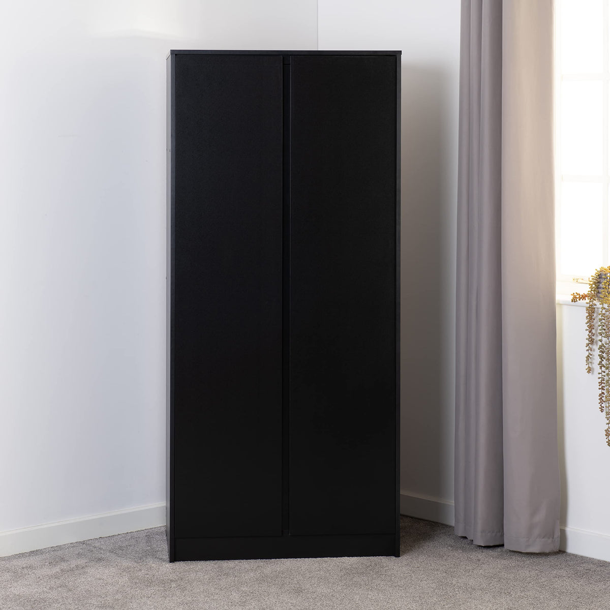 Seconique Malvern 2 Door Wardrobe in Black