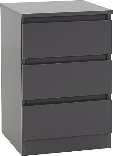 Seconique Malvern 3 Drawer Bedside