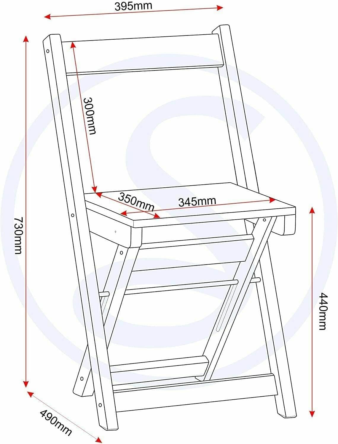 Furniture 321 Space-Saving Santos Folding Drop-Leaf Butterfly Dining Set with 4 Foldaway Chairs