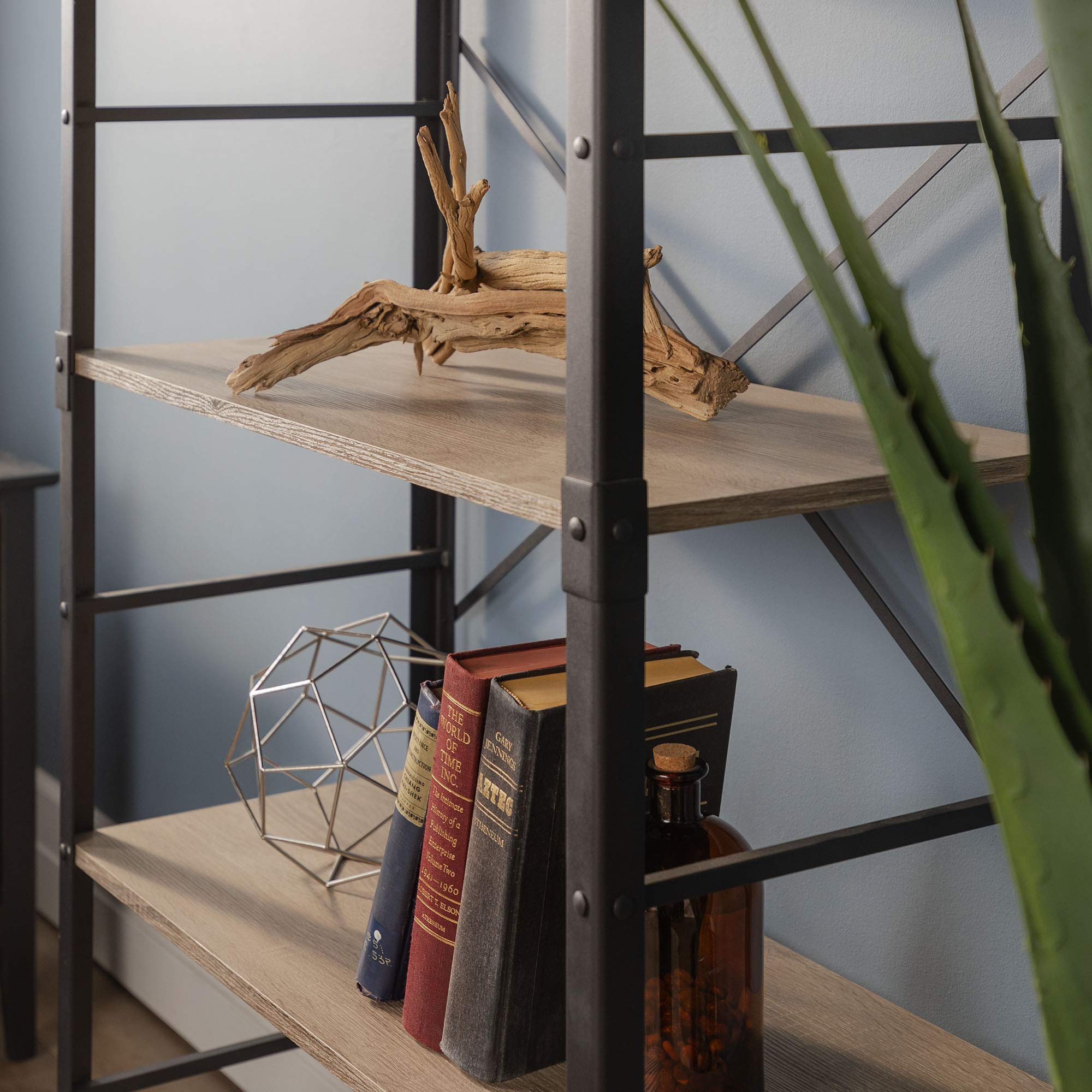 WE Furniture Industrial Bookshelf