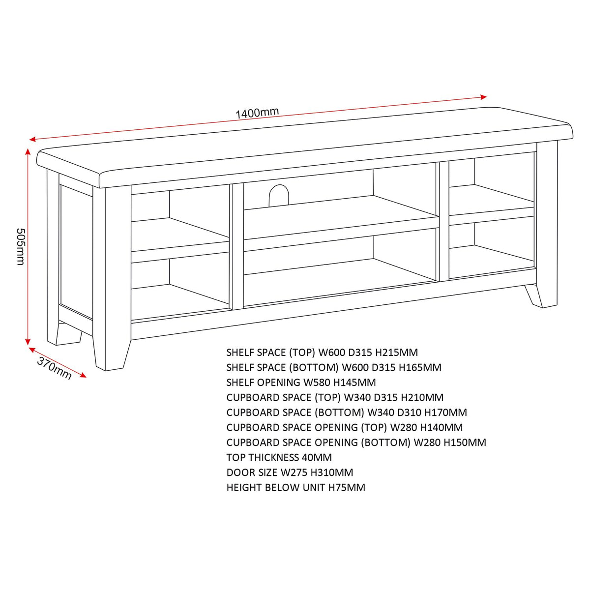 Seconique Windsor Tv Unit
