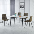 Fenton Dining Set with 4 Chairs Green | Olive Green