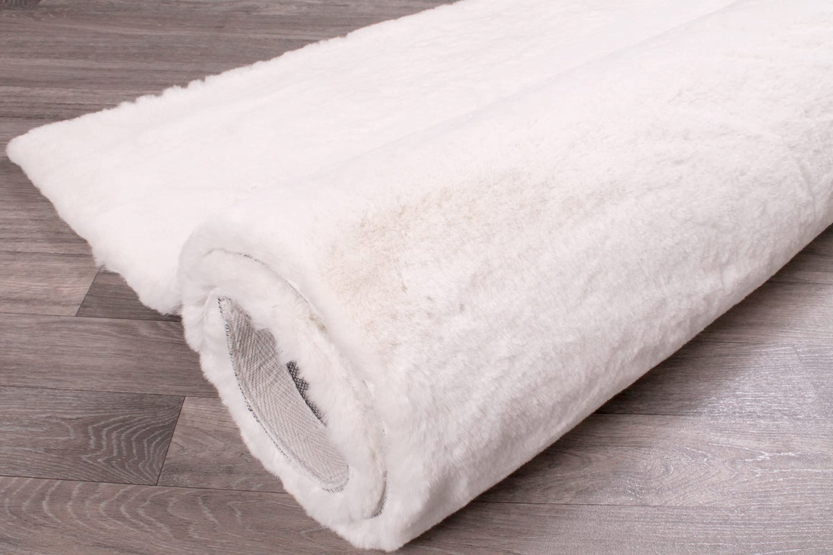 Lord of Rugs Lux Faux Fur Rug for Bedroom Dining Living Room Carpet Super Soft Fluffy Plush Plain Modern Floor Shaggy Rug