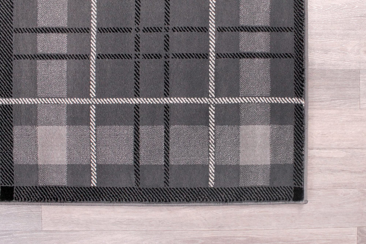 Highland Tartan Rug for Living Room Bedroom Check Quality Rug