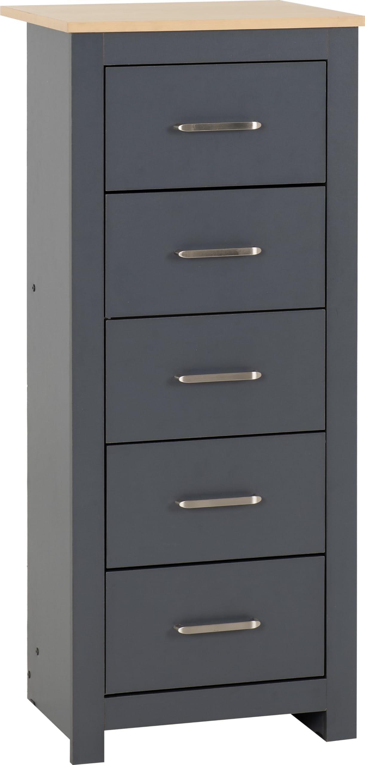 Seconique Portland 5 Drawer Narrow Chest
