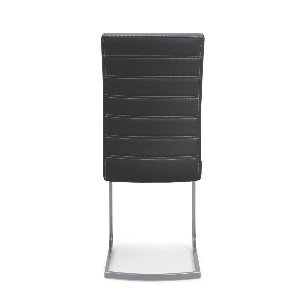 X2 Callisto Leather Effect Black Dining Chair