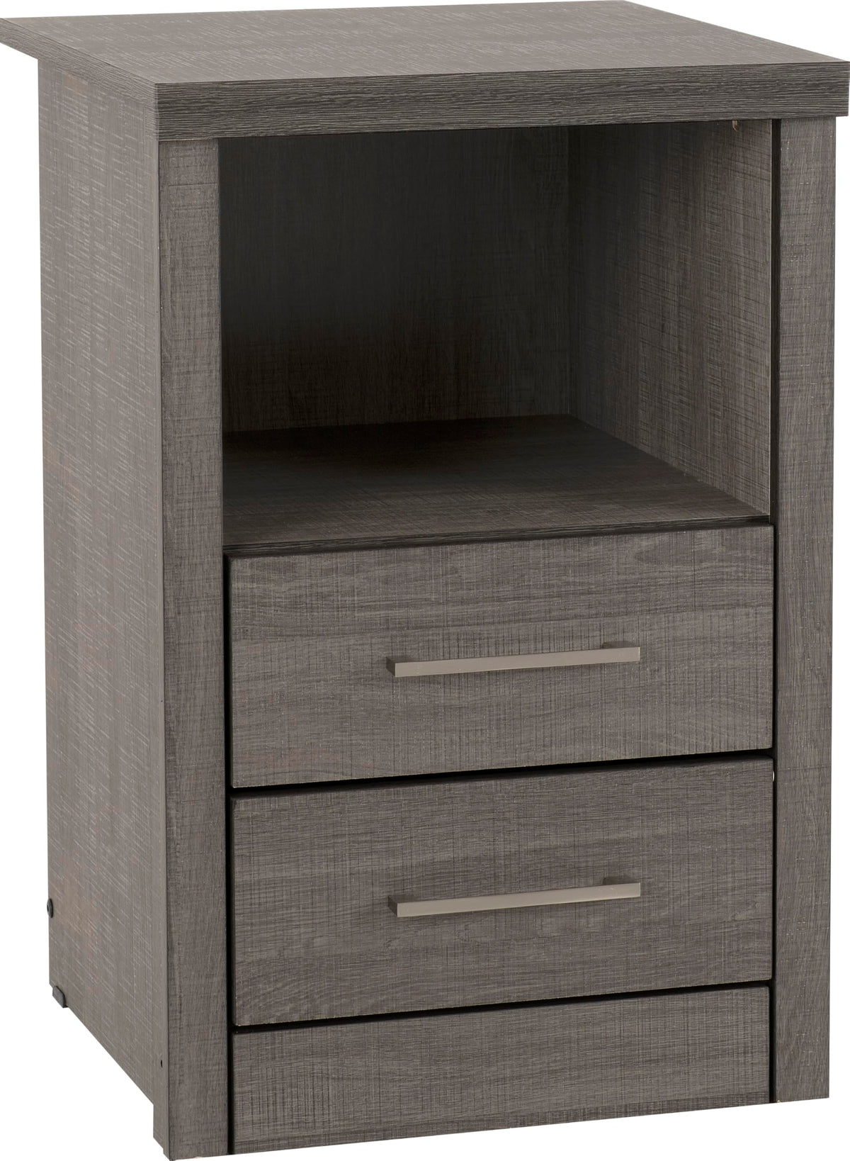 Seconique Lisbon 2 Drawer 1 Shelf Bedside Cabinet