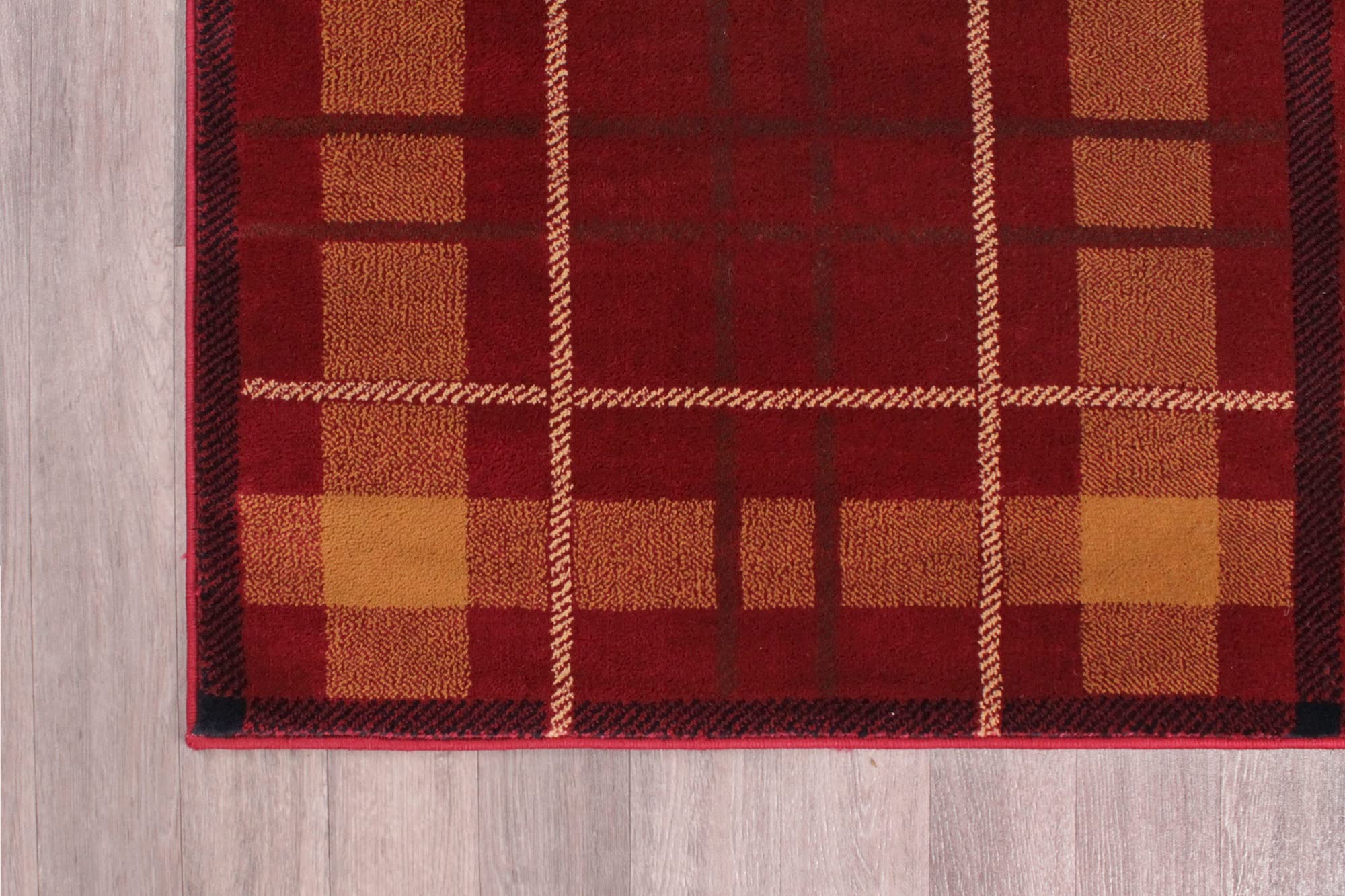 Highland Tartan Rug for Living Room Bedroom Check Quality Rug