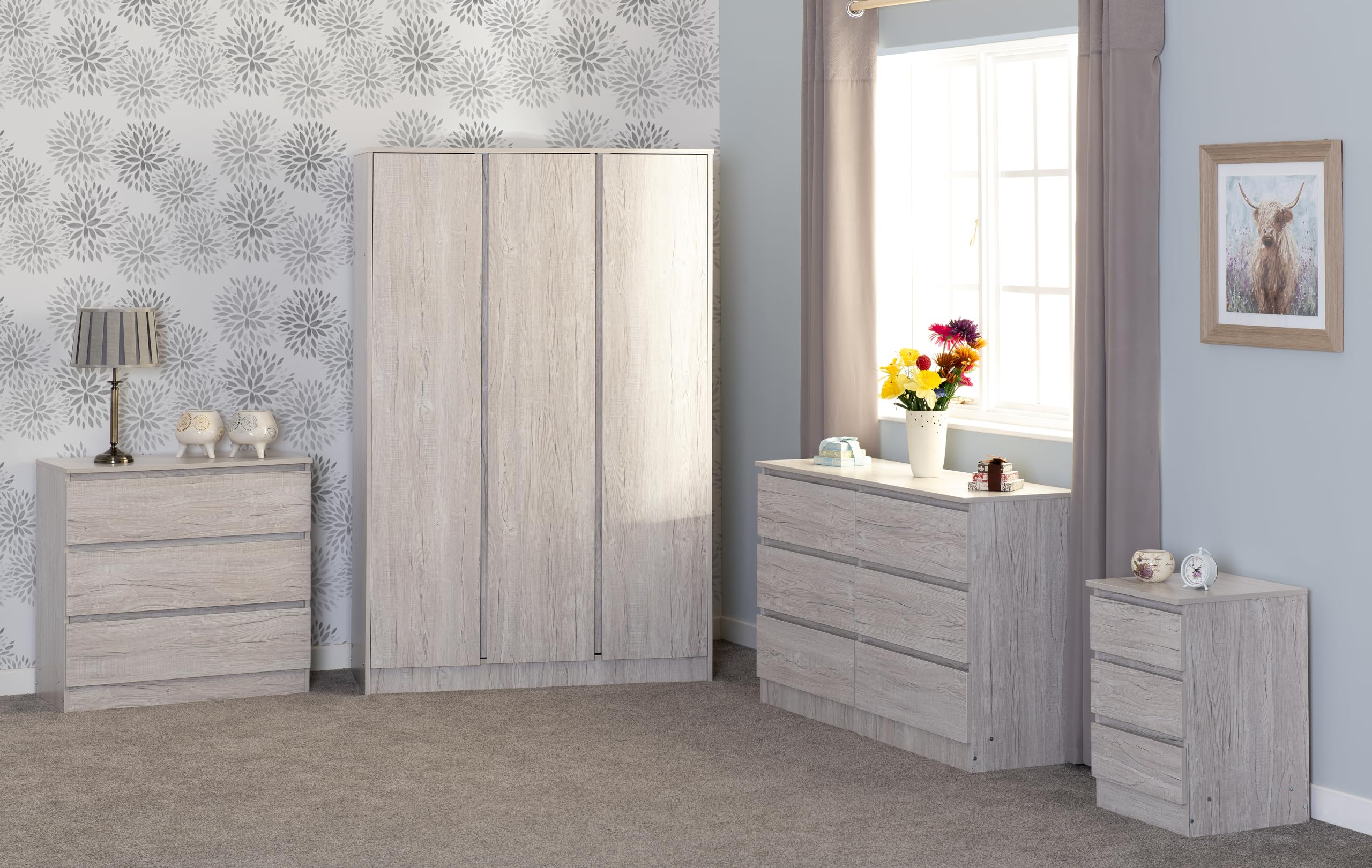 Seconique Malvern 2 Door Wardrobe in Urban Snow