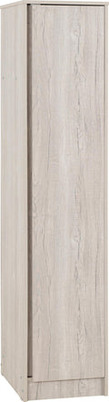 Seconique Malvern 1 Door Wardrobe in Urban Snow