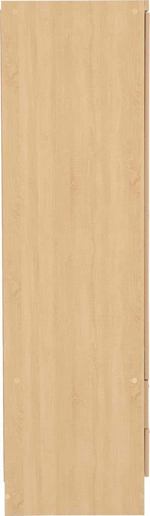 A T Seconique Nevada 3 Door 2 Drawer Mirrored Wardrobe Sonoma Oak Effect