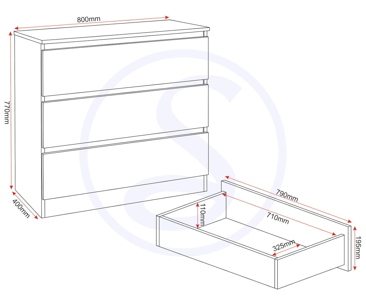 Seconique Malvern Drawer Chest
