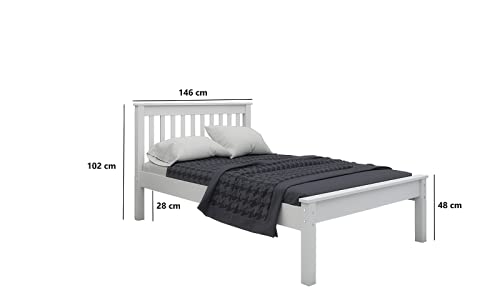 Furniture 321 Colorado 3" Bed Grey Low Foot End - No Delivery To Flats