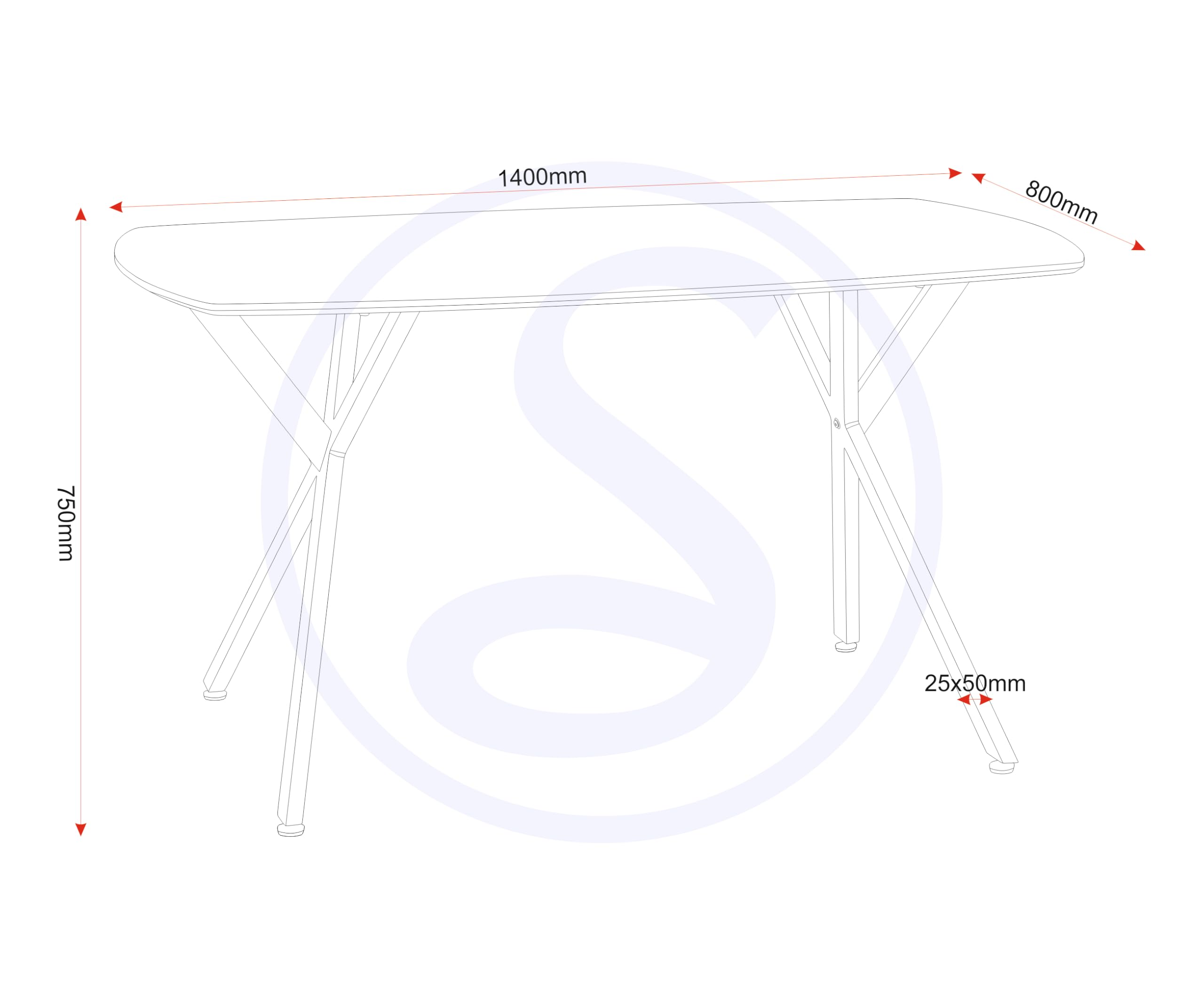 Seconique Athens Rectangular Dining Table in Medium Oak Effect