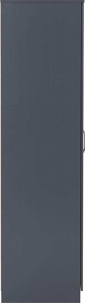Furniture 321 Dakota 4 Door Wardrobe with Hanging Rail & Internal Shelving | White & Dark Grey | Bedroom Storage
