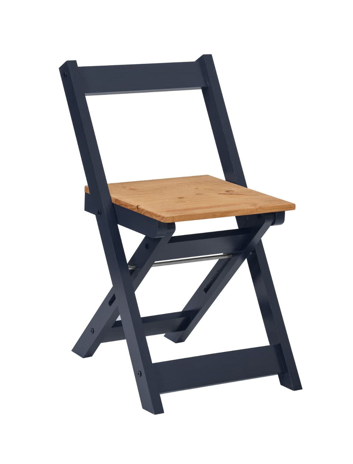 Furniture 321 Santos Folding Drop Leaf Butterfly Dining Set 4 Chairs Pine & Blue