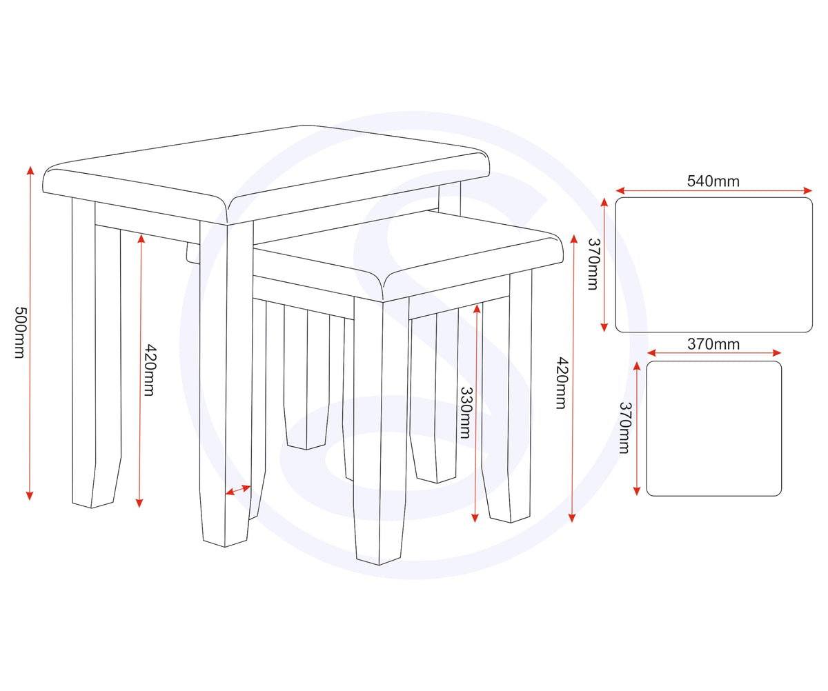 Seconique Windsor Nest Of 2 Tables