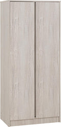 Seconique Malvern 2 Door Wardrobe in Urban Snow