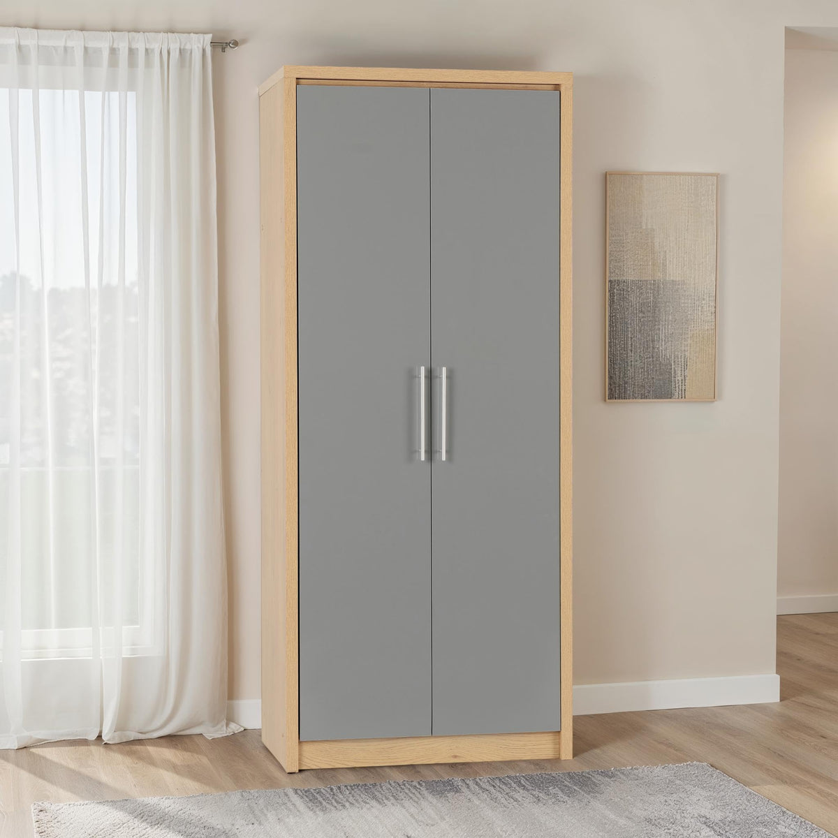 Seconique Seville 2 Door 1 Drawer Wardrobe