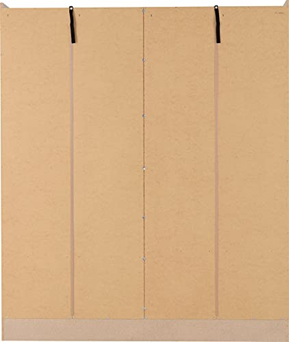 Furniture 321 Nevada 4 Door 2 Drawer Mirrored Wardrobe Grey Gloss, Light Oak Effect (No Delivery To Flats)