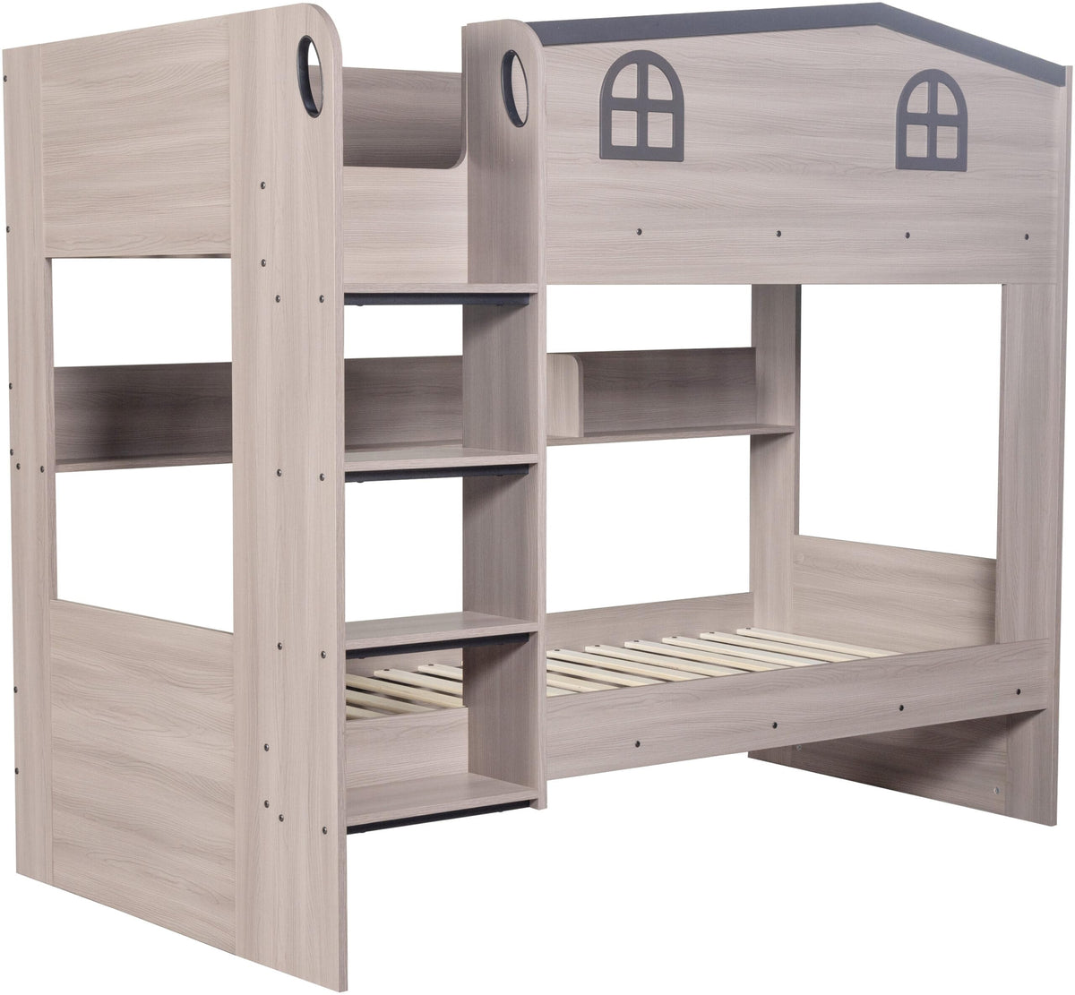 Furniture 321 Kid's Children's Hector Bunk Bed Ash Grey-No Delivery To Flats