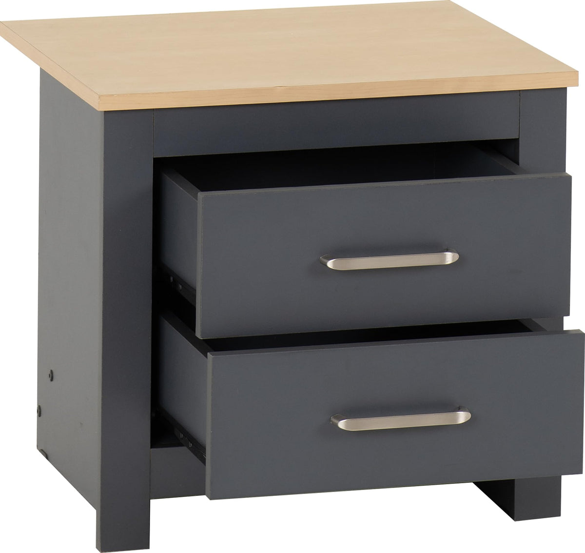 Seconique 2 Drawer Bedside, Engineered Wood