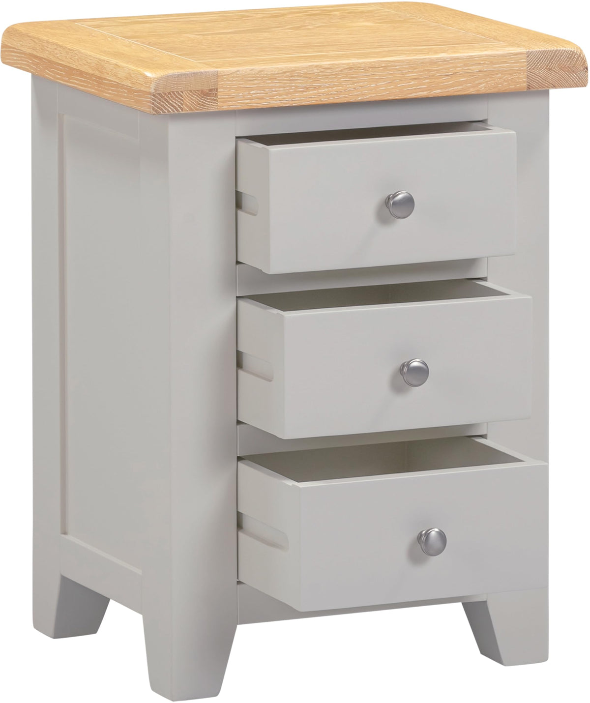 Seconique Windsor 3 Drawer Bedside in Natural Oak