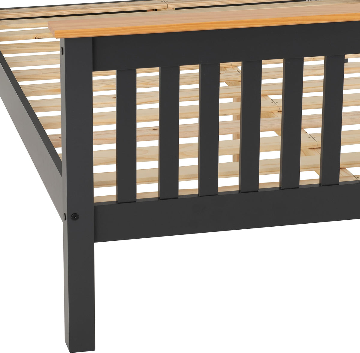 Seconique Monaco 4'6" Bed High Foot End in Grey/Oak Effect Double Bed