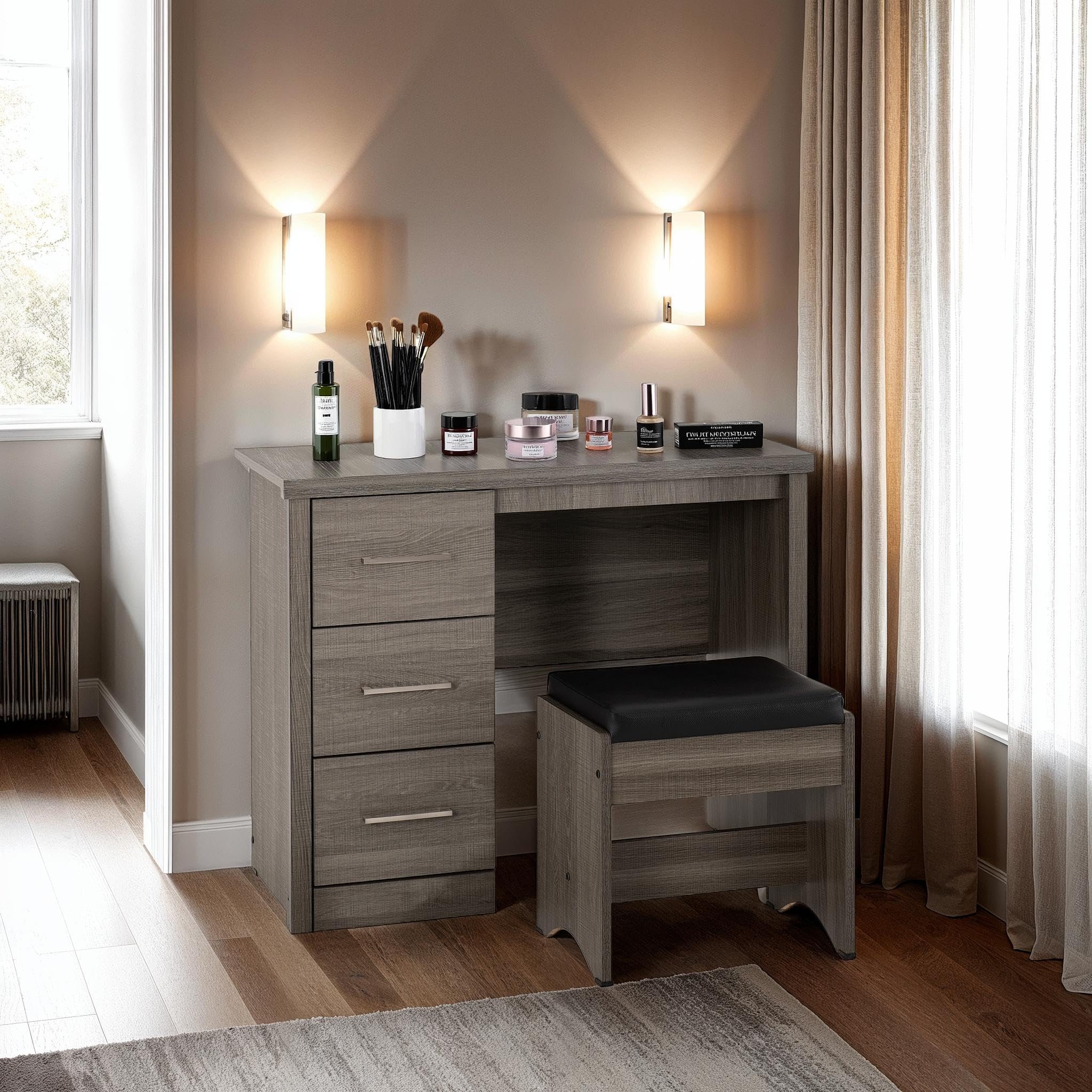 Seconique Lisbon 3 Drawer Dressing Table Set