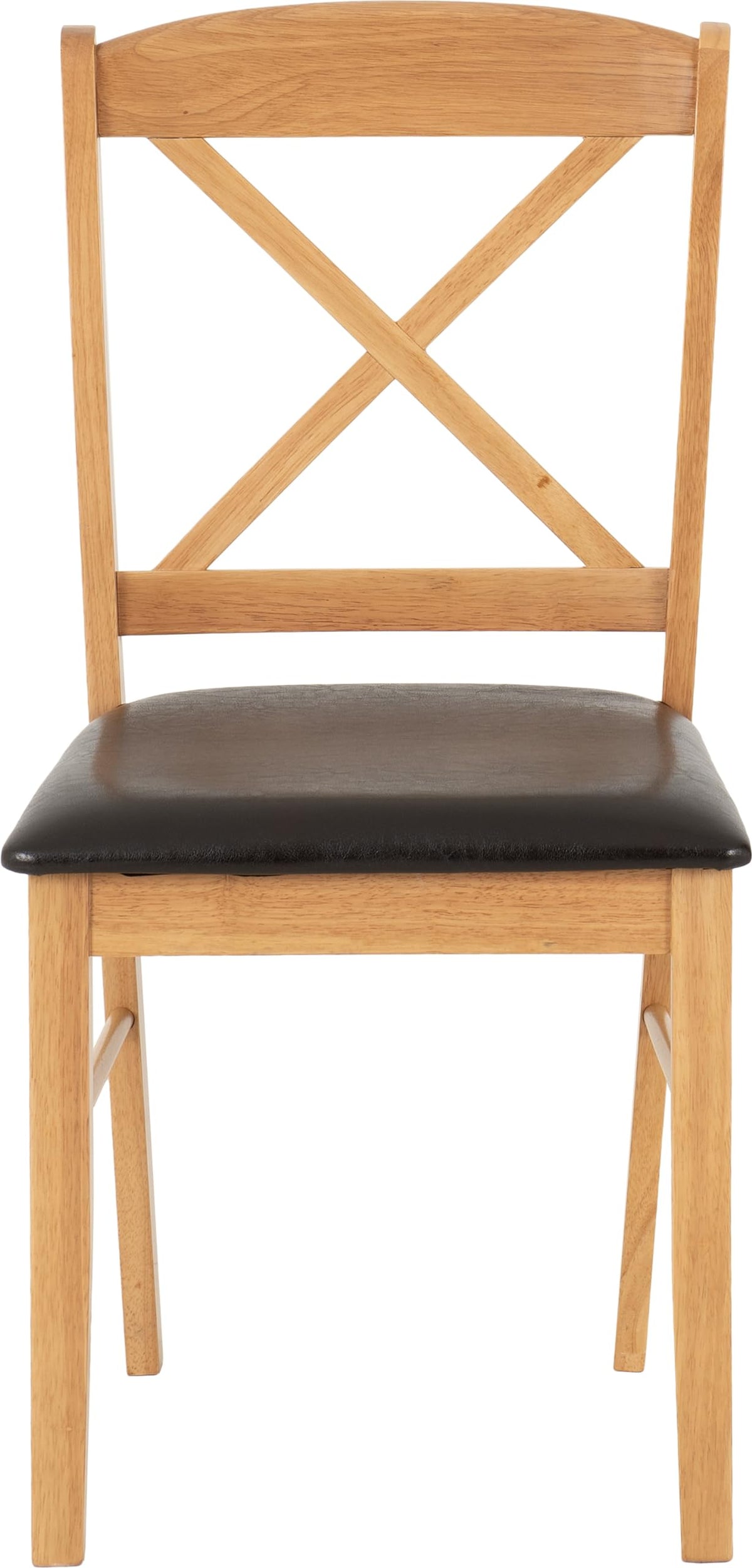 Seconique Mason Double Drop Leaf Dining Set with 2 Dining Chairs in Oak Varnish/Brown Pu