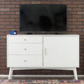 Offex 52" White Home Decorative Media Entertainment TV Console with Storage Drawers