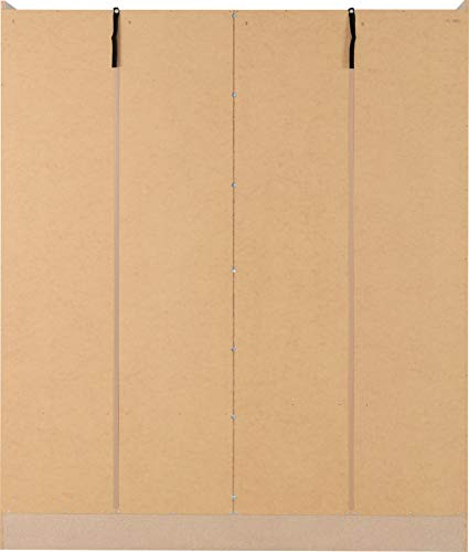 Furniture 321 Nevada 4 Door 2 Drawer Mirrored Wardrobe Oyster Gloss/Light Oak Effect (No Delivery To Flats)