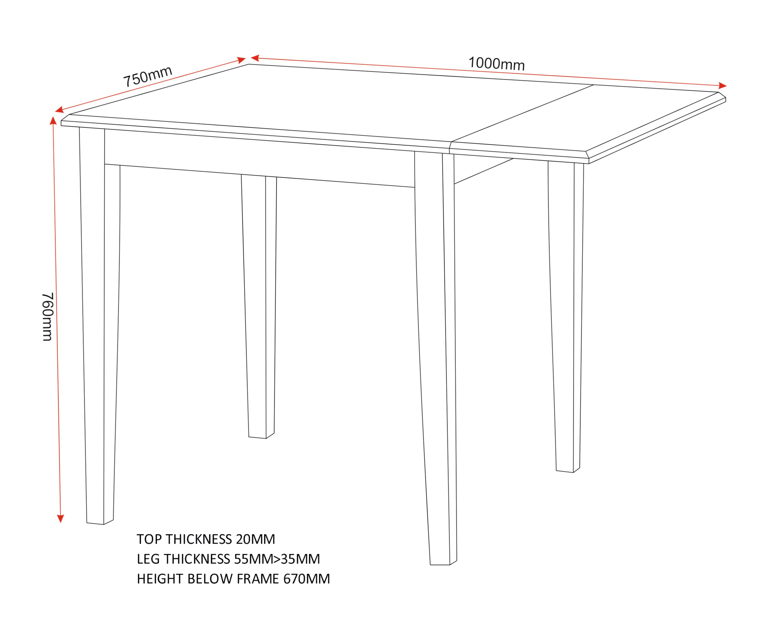 Seconique Vienna Drop Leaf Dining Set