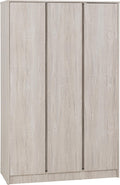 Seconique Malvern 3 Door Wardrobe in Urban Snow