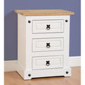 Corona 3 Drawer Bedside Chest