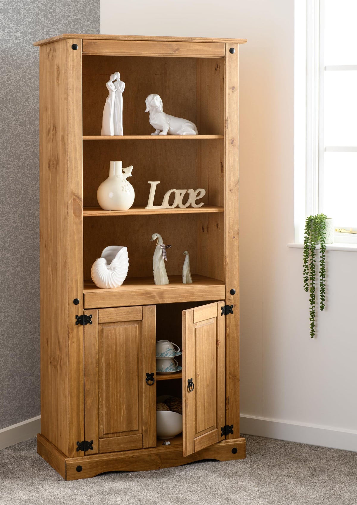 Seconique Corona 2 Door Display Unit/Bookcase