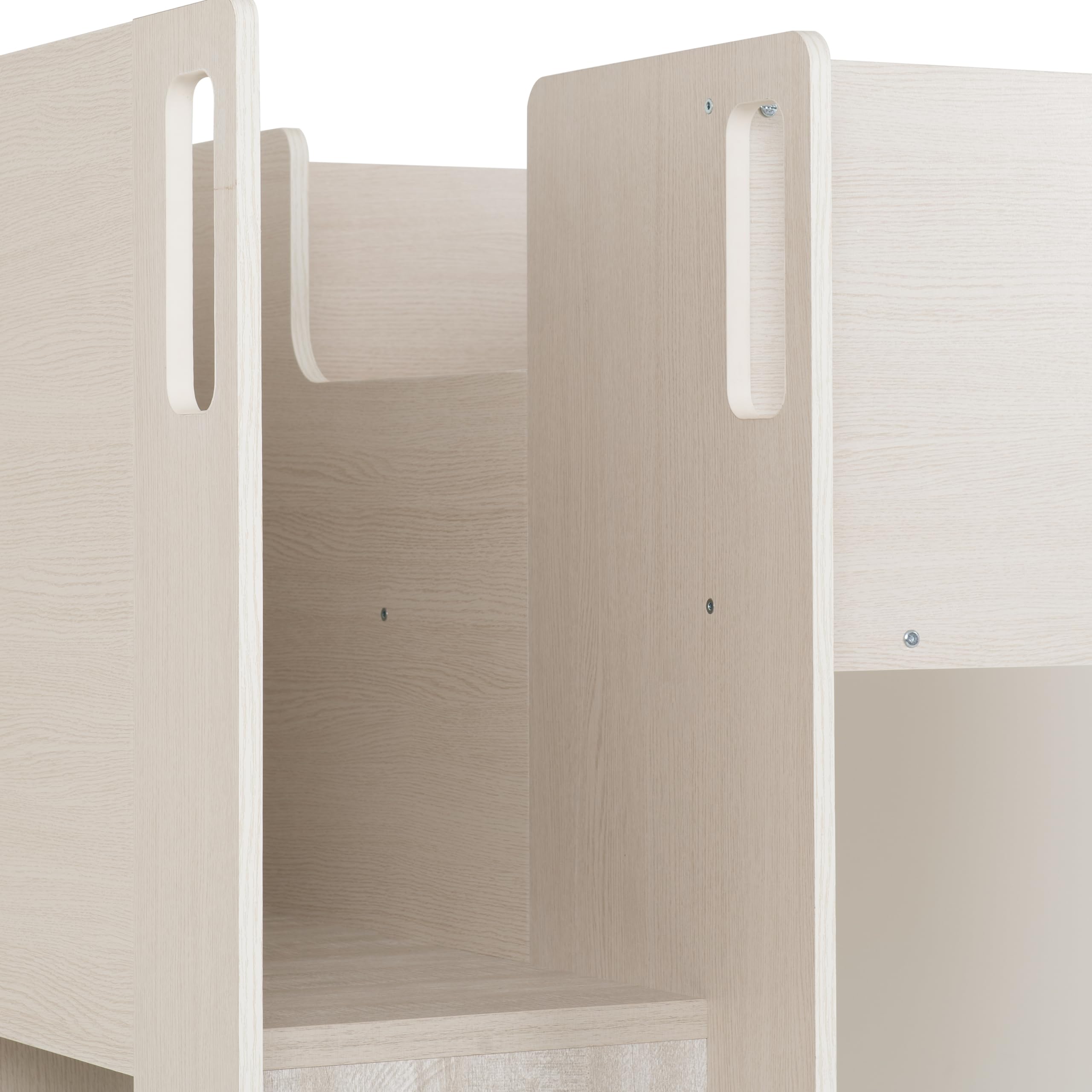 Seconique Jupiter 3' Single High Sleeper Bed in White/Grey